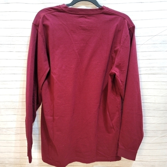 L.L. BEAN MAROON LONG SLEEVE TEE, SZ MEDIUM TALL, 100% COTTON, LIKE NEW! - Picture 5 of 5